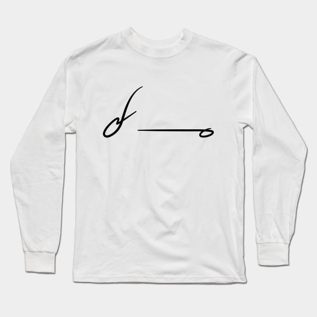 Bite Me in Gregg shorthand Long Sleeve T-Shirt by rand0mity